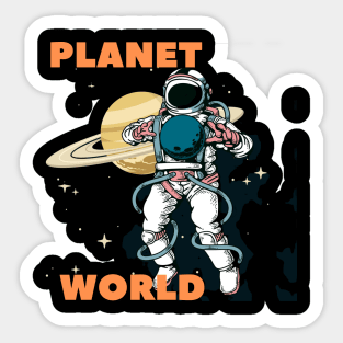 Planet World Sticker